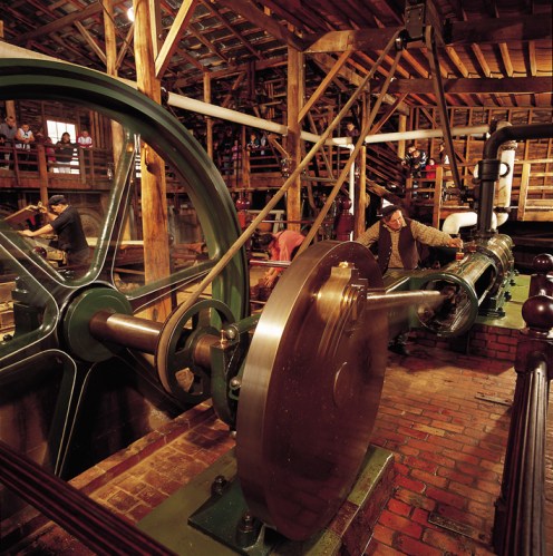 One of the working steam engines at Sovereign Hill.