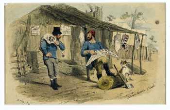 Butchers Shambles, by S. T. Gill. Ballarat Gold Museum Collection 86_628