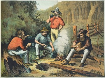 “Tea and Damper” by A . M. Ebsworth. From Digital Collection of the State Library of Victoria.