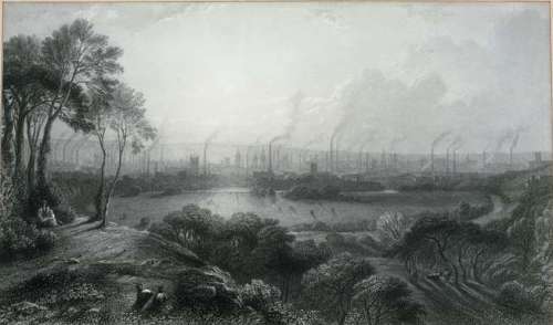 manchester from kersal moor by edward goodall c.1850